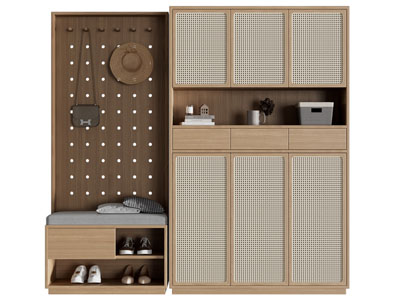 侘寂风玄关鞋柜