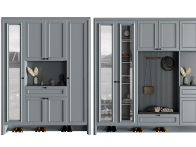 美式玄关装饰鞋柜