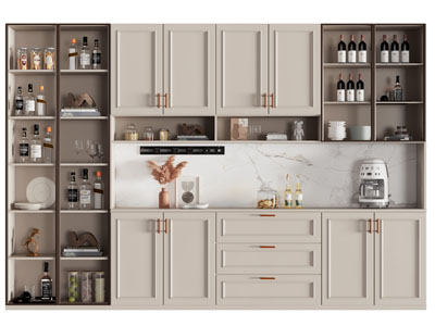 现代酒柜3d模型 现代酒柜