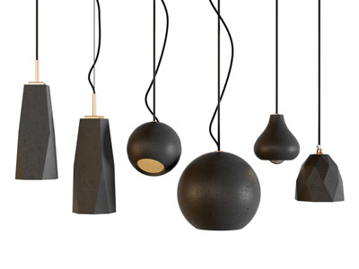 现代黑色灯罩吊灯