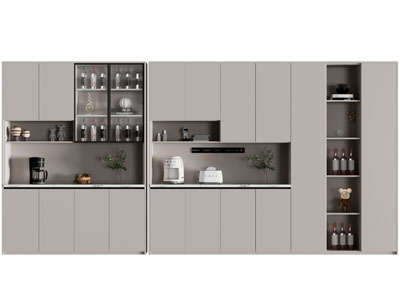 现代酒柜3d模型 现代酒柜