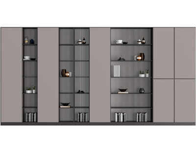 现代中间开放式收纳装饰柜