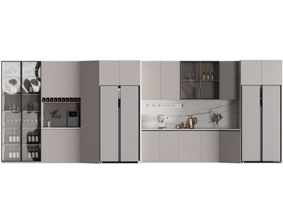 现代酒柜3d模型 现代酒柜