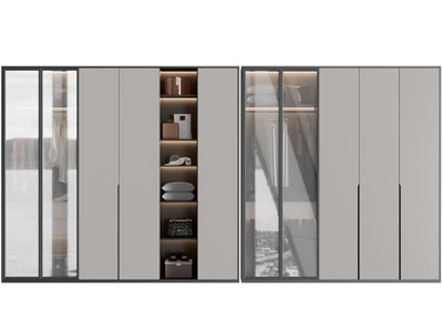 现代衣柜3d模型 现代衣柜