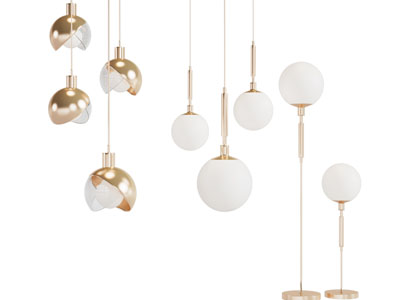 现代轻奢吊灯、落地灯