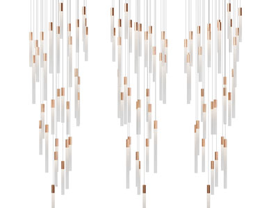 现代垂线灯管吊灯