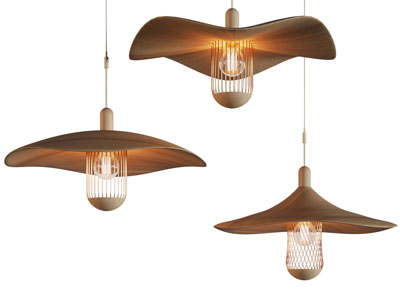现代木质灯罩吊灯