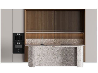 侘寂风中岛橱柜