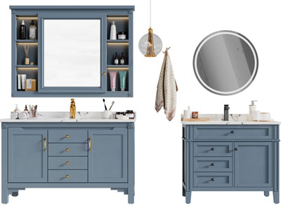 美式洗手台、镜柜