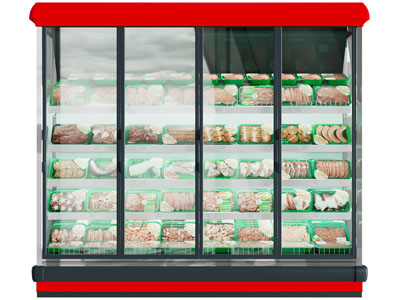 现代冷肉生鲜保鲜柜、冰柜、展柜