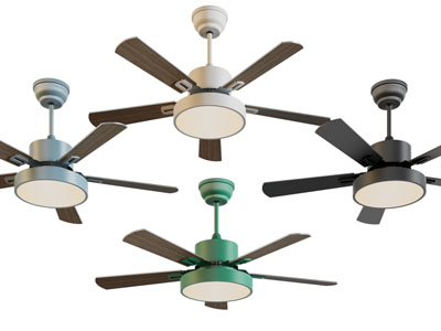 现代五叶吊扇灯