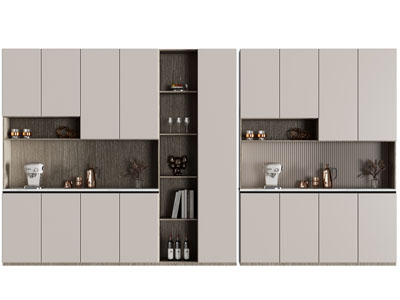 现代酒柜3d模型 现代酒柜