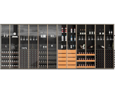 现代开放式酒柜3d模型 现代开放式酒柜