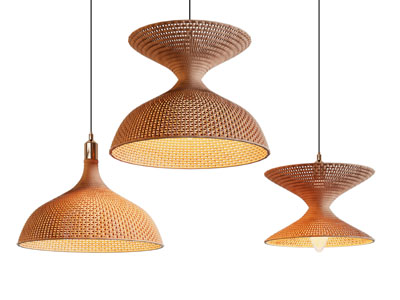 侘寂风藤编灯罩吊灯