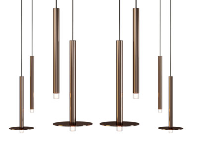 现代金属管垂线吊灯