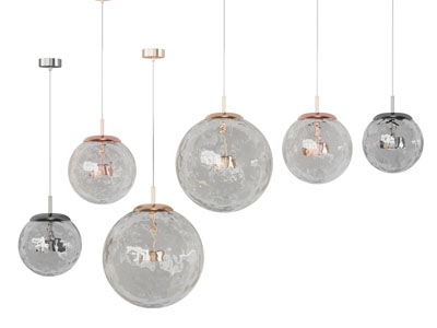 现代锤纹玻璃灯罩吊灯