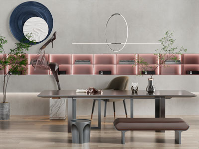 现代书桌椅组合