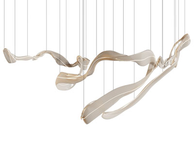 现代不规则带状吊灯