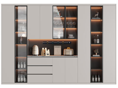 现代酒柜3d模型 现代酒柜