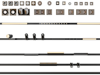 现代筒灯射灯、轨道磁吸灯