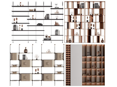 现代开放式装饰柜