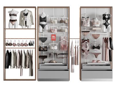 现代内衣店展柜、货架