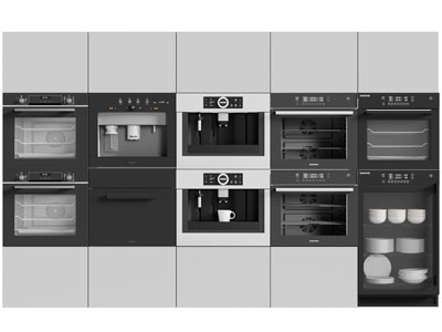 现代消毒柜、咖啡机、烤箱厨房电器