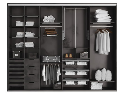 现代开放式衣柜3d模型 现代开放式衣柜