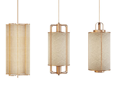 新中式单头垂线吊灯