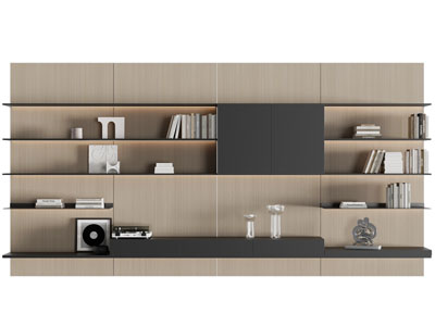 现代开放式书柜