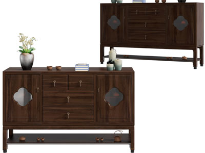 新中式玄关柜、边柜