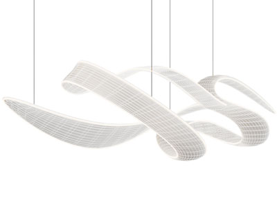 现代不规则飘带造的吊灯