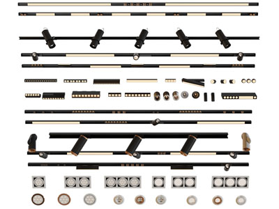 现代筒灯射灯、轨道灯