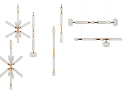 现代玻璃灯管壁灯、吊灯