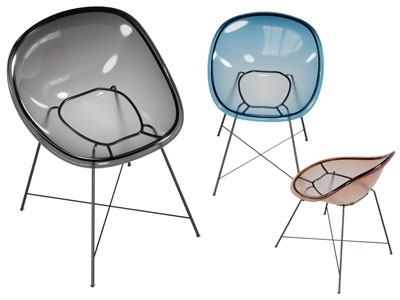 现代彩色亚克力休闲椅子