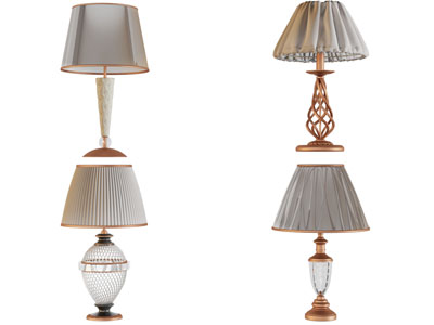 现代伞状灯罩的台灯