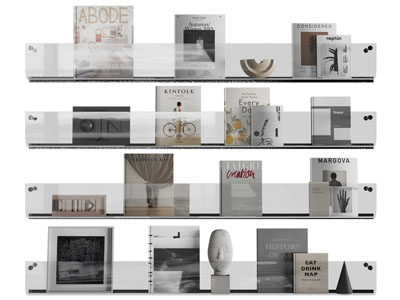 现代透明亚克力墙面收纳书架