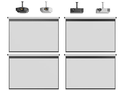 现代投影仪、投影幕布3d模型 现代投影仪、投影幕布