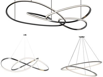 现代曲线环状吊灯