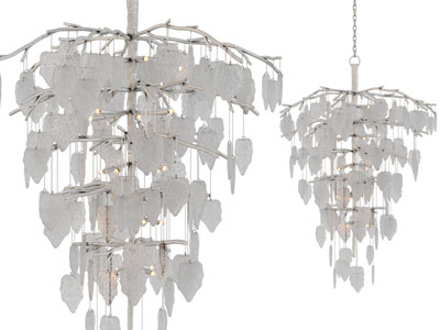 现代树叶装饰的吊灯