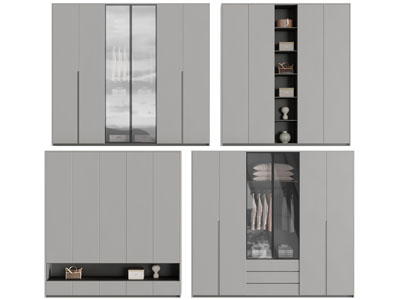 现代衣柜3d模型 现代衣柜