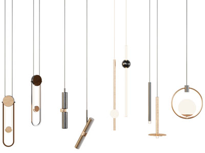 现代垂线单头小吊灯