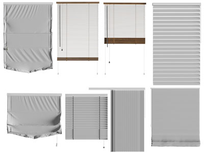 现代布艺拉帘百叶窗帘