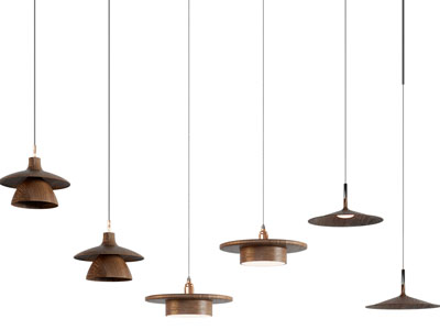 现代木质灯罩吊灯