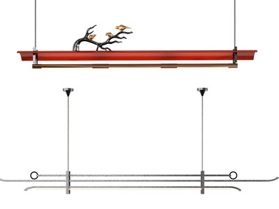 新中式一字吊灯