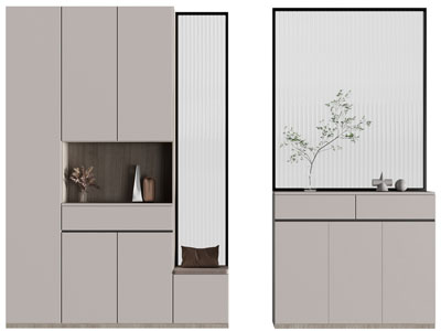 现代玄关鞋柜隔断