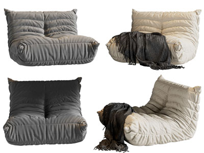 现代布艺懒人沙发