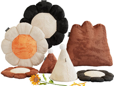 现代布艺花朵创意靠垫抱枕