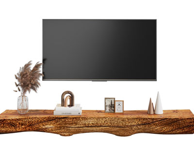 侘寂风电视柜、电视机