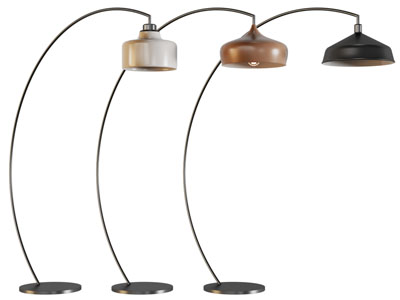 现代金属灯罩落地灯